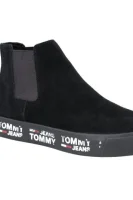 skórzane platnene superge mid city Tommy Jeans 	črna	