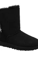 skórzane zimski čevlji w classic charm UGG 	črna	