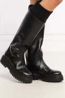 Usnjeni vojaški škornji Le Silla 	črna	