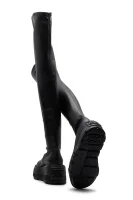 Usnjeni škornji Casadei 	črna	