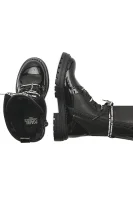 Usnjeni škornji Karl Lagerfeld Kids 	črna	