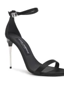 Sandali s peto | z dodatkom usnja Dolce & Gabbana 	črna	