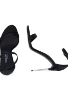 Sandali s peto | z dodatkom usnja Dolce & Gabbana 	črna	