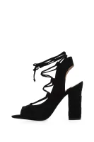usnjeni sandali na palice Boutique Moschino 	črna	