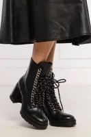 Usnjeni škornji LOVECALF Casadei 	črna	