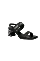 Usnjeni sandali na palice Karl Lagerfeld 	črna	