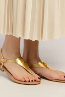 Usnjeni sandali ELLINGTON LAUREN RALPH LAUREN 	zlata	