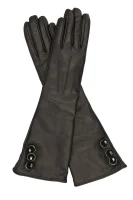 skórzane rokavice Elisabetta Franchi 	črna	