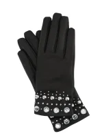 usnjene rokavice TWINSET 	črna	