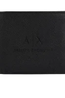 usnjeno krilo denarnica bifold Armani Exchange 	črna	