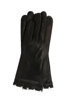 skórzane rokavice Emporio Armani 	črna	
