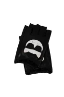 rokavice ikonik Karl Lagerfeld 	črna	