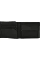 Usnjeno krilo denarnica Handwritten_Trifold HUGO 	črna	