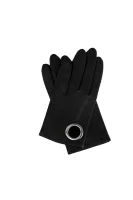 skórzane rokavice dh 73 HUGO 	črna	