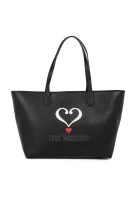 nakupovalna torba embossed heart Love Moschino 	črna	