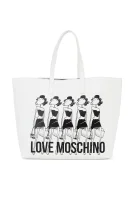 dvostranska nakupovalna torba item Love Moschino 	bela	