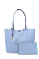 dvostranska nakupovalna torba + torbica za okoli pasu merrimack LAUREN RALPH LAUREN 	modra	