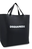 Usnjena nakupovalna torba Dsquared2 	črna	