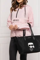 nakupovalna torba k/ikonik tote | z dodatkom usnja Karl Lagerfeld 	črna	