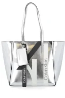 nakupovalna torba Calvin Klein 	srebrna	