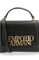 skórzana naramna torba Emporio Armani 	črna	