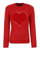 pulover | regular fit | z dodatkom volne Guess 	rdeča	