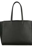 Usnjena nakupovalna torba Furla 	črna	