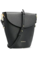 Usnjena naramna torba Diana Coccinelle 	črna	