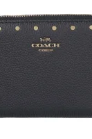 skórzany denarnica border rivets Coach 	črna	