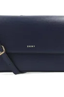 skórzana naramna torba bryant DKNY 	temno modra	