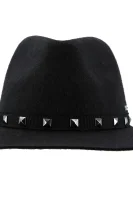 wełniany klobuk Armani Exchange 	črna	