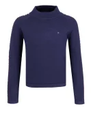 pulover iconic logo mok | regular fit Tommy Hilfiger 	temno modra	