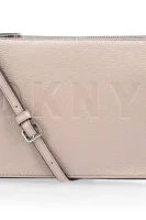 skórzana naramna torba commuter DKNY 	nude	