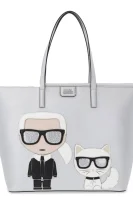 nakupovalna torba Karl Lagerfeld 	srebrna	