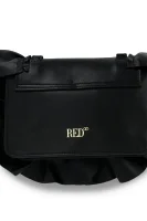 Usnjena naramna torba Red Valentino 	črna	