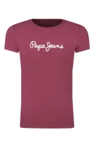 Majica HANA GLITTER | Regular Fit Pepe Jeans London 	bordo	