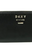 skórzany denarnica hermine DKNY 	črna	