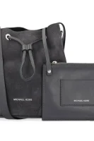 skórzana naramna torba/vrečka + torbica za okoli pasu cary Michael Kors 	grafitna barva	