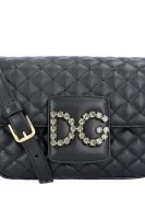 skórzana naramna torba dg millennials Dolce & Gabbana 	črna	