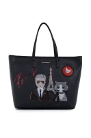 nakupovalna torba + organizer Karl Lagerfeld 	črna	