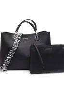 Nakupovalna torba + torbica za okoli pasu Emporio Armani 	temno modra	