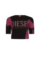 Majica | Cropped Fit Diesel 	črna	