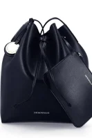 nakupovalna torba + torbica za okoli pasu Emporio Armani 	temno modra	