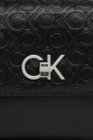 Naramna torba RE-LOCK EW CONV CROSSBODY-EMB MN Calvin Klein 	črna	