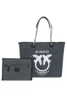 nakupovalna torba + organizer belato Pinko 	grafitna barva	