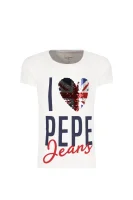 Majica MACA | Regular Fit Pepe Jeans London 	bela	