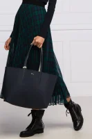 dvostranska nakupovalna torba + torbica Lacoste 	bela	