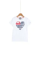 t-shirt flag heart Tommy Hilfiger 	bela	