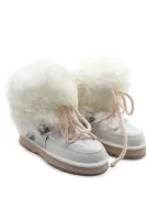 Usnjeni zimski čevlji Blurred Glossy | z dodatkom volne EMU Australia 	bela	