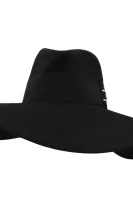wełniany klobuk Elisabetta Franchi 	črna	